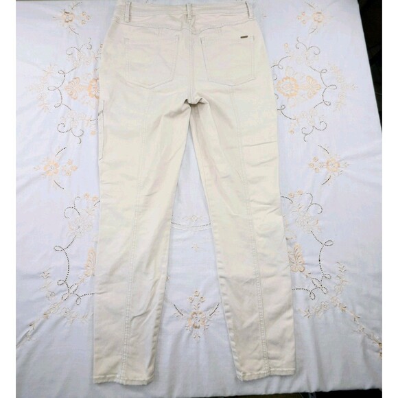 WHBM Skinny Cargo‎ Pants Women’s Phone Pockets Light Cream ($129) - Picture 4 of 15